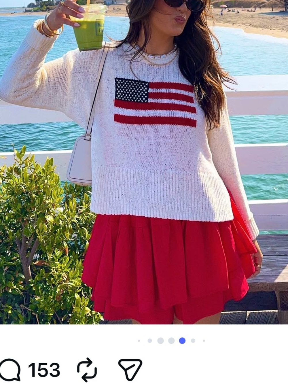 Francesca's American Flag Sweater
